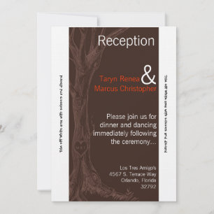 3.5x7 Reception Card Fall Tree Initial