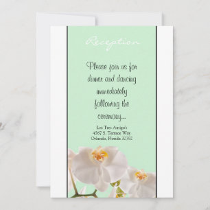 3.5x7 Reception Card Green & Orchid