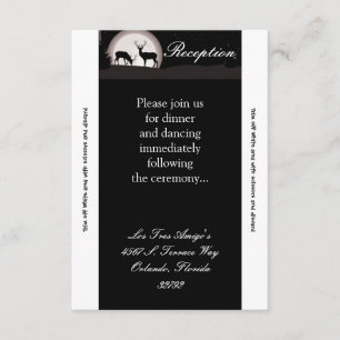 3.5x7 Reception Card Hunters Moon Deer Buck Doe