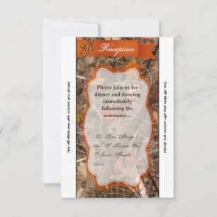 3.5x7 Reception Card Hunting Couple Deer Doe Buck