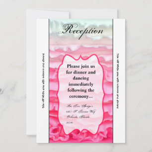 3.5x7 Reception Card Ombre Stripe Pink Frosting