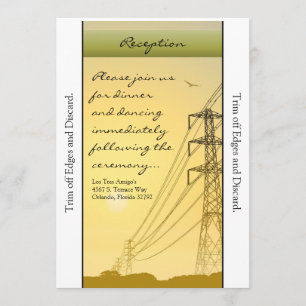 3.5x7 Reception Card Sunset Powerlines