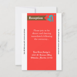 3.5x7 Reception Card Teen Love Couple on Bicycle