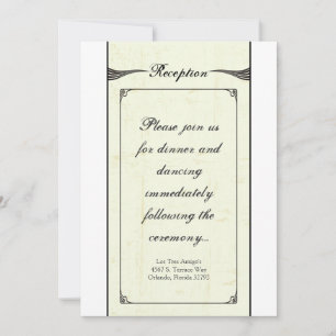 3.5x7 Reception Card Vintage Casino Love