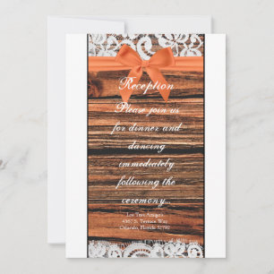 3.5x7 Reception Card Wooden & Lace