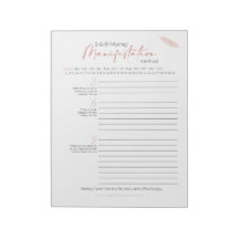 3-6-9 Method Law of Attraction Notepad