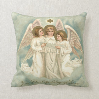 3 Angels King of Glory Christian Holiday Pillow