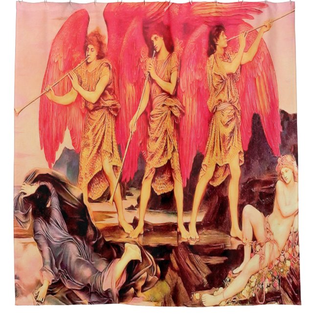 3 Angels Vintage Shower Curtain (Front)