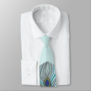 3 AquaFeathers Peacock Tie 4 Weddings OR Anytime