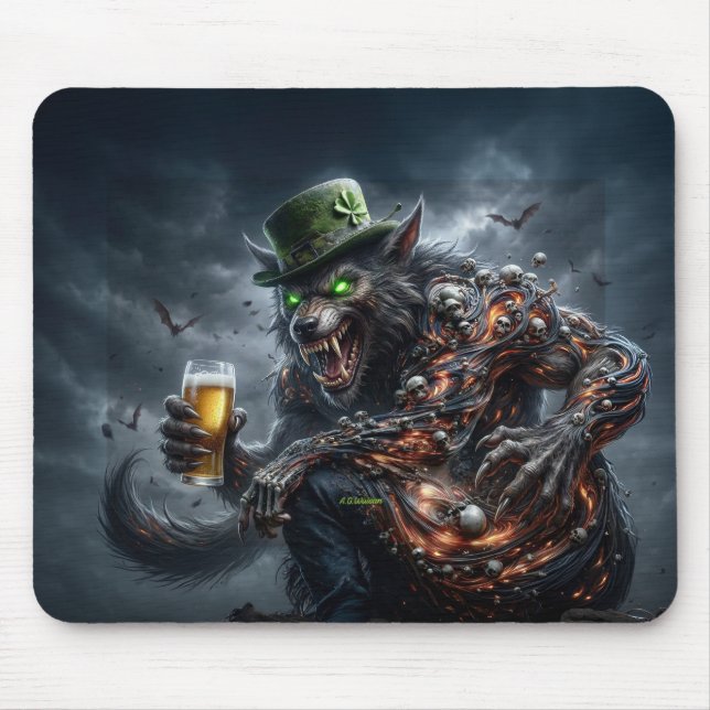 3 Arm Irish Werewolf Mouse Pad (Front)