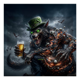3 Arm Irish Werewolf Poster
