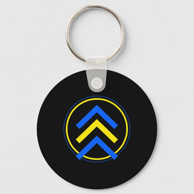 3 Arrow Logo Down Syndrome  Key Ring (Front)
