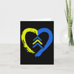 3 Arrows Heart Love Down Syndrome Awareness Card