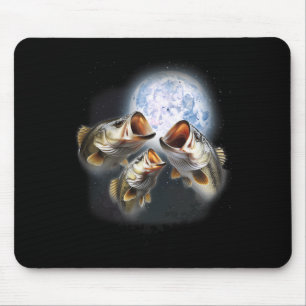 3 B Fish At The Moon Funny B Fishing Lover Fisherm Mouse Pad
