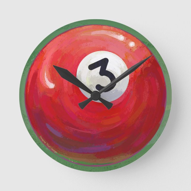 3 Ball Round Clock (Front)