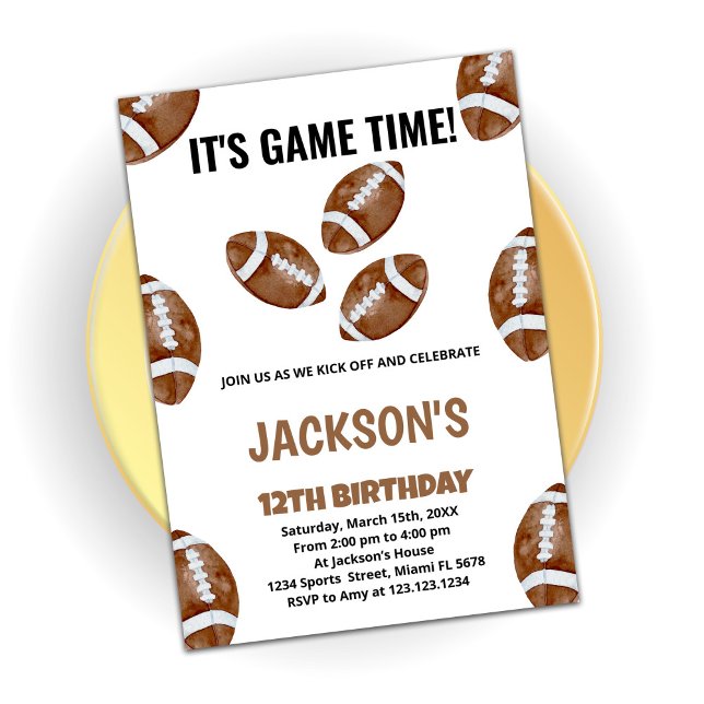 3 Balls Football Birthday Invitations (Creator Uploaded)