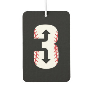 3 Baseball Car Air Freshener