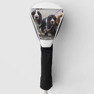 3 Basset_hound_puppies Golf Head Cover