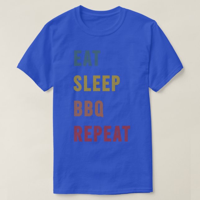 3 bbq gift Eat Sleep BBQ Repeat T-Shirt (Design Front)