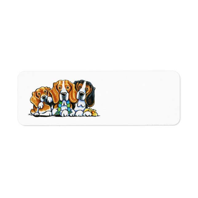 3 Beagles Return Address Label (Front)