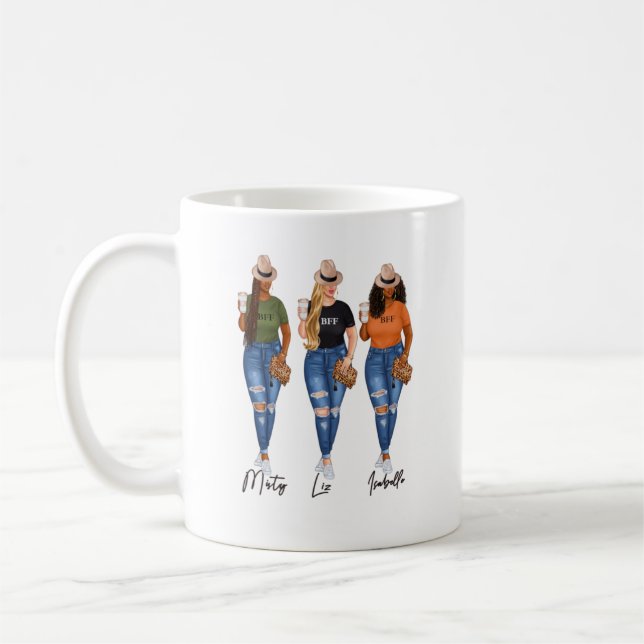 3 Best Friends For Ever Coffee Mug (Left)