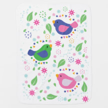 3 Birds Baby Blanket