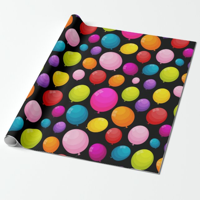 3- Birthday wrapping paper pattern (Unrolled)