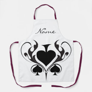 3 Black Spades Tribal Thunder_Cove Apron