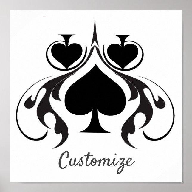 3 Black Spades Tribal Thunder_Cove  Poster (Front)