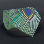 3 Blue Feathers Peacock Tie 4 Weddings OR Anytime<br><div class="desc">Any Tie that isn't printed front and back can be customised by you to have the print on the back side too.  Just click customise more and select all and copy and then select the back side and paste.</div>