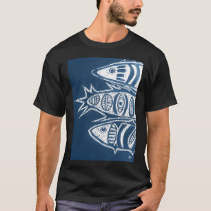 3 Blue Fish T-Shirt