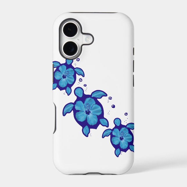 3 Blue Honu Turtles (Back)