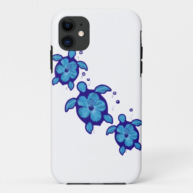 3 Blue Honu Turtles Case-Mate iPhone Case (Back)