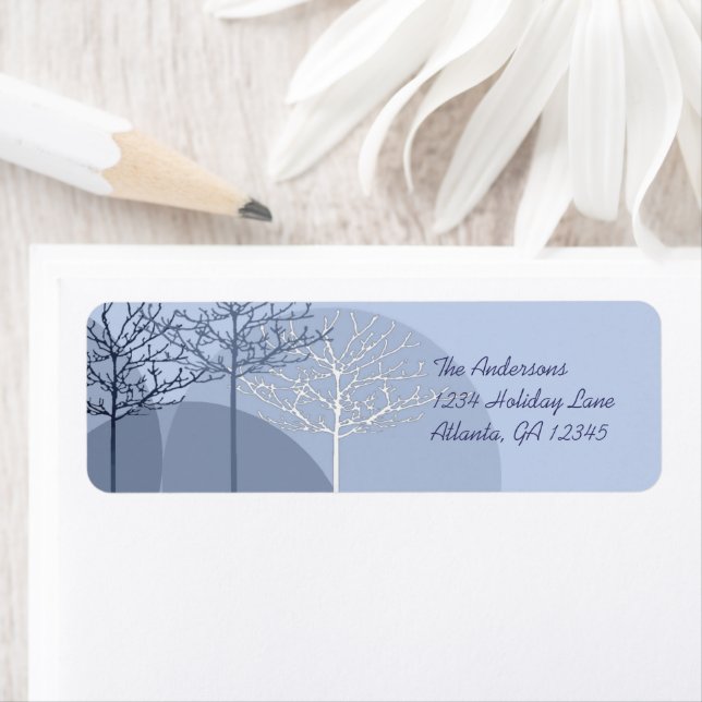 3 Blue Trees Return Address Label (Insitu)