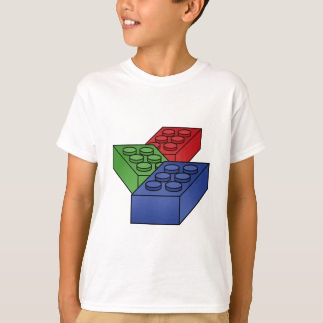 3 Building Blocks - vector pop art T-Shirt (Front)