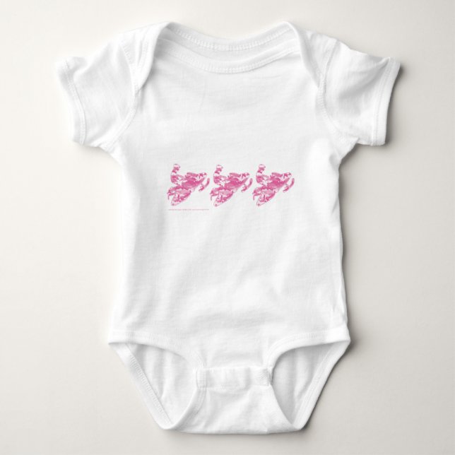 3-Camo-Pink-Sled Baby Bodysuit (Front)