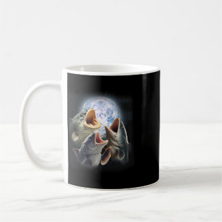 3 Catfish Howling At The Moon Funny Catfish Fishin Coffee Mug