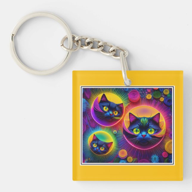 3 cats key ring (Front)