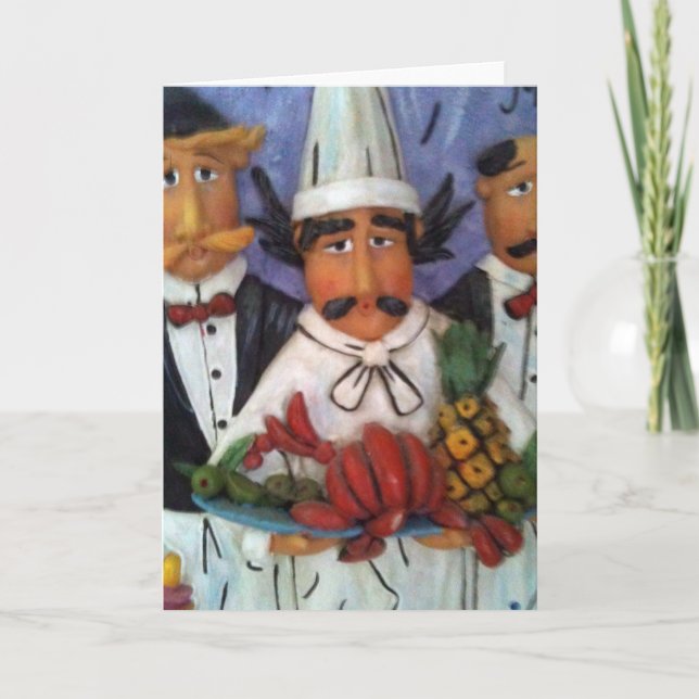 3 CHEF'S ALL OCCASION BLANK GREETING CARD (Front)