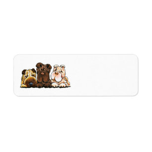 3 Chinese Shar Pei Return Address Label