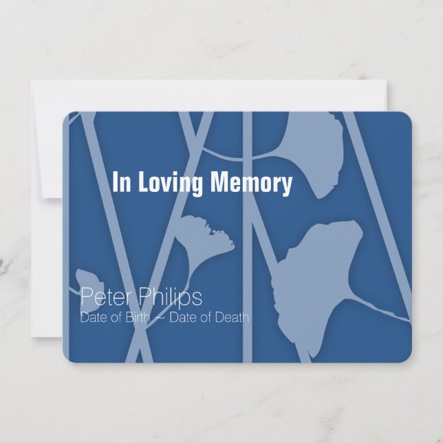 3 Choose Your Background Colour Memorial Service Invitation (Front)