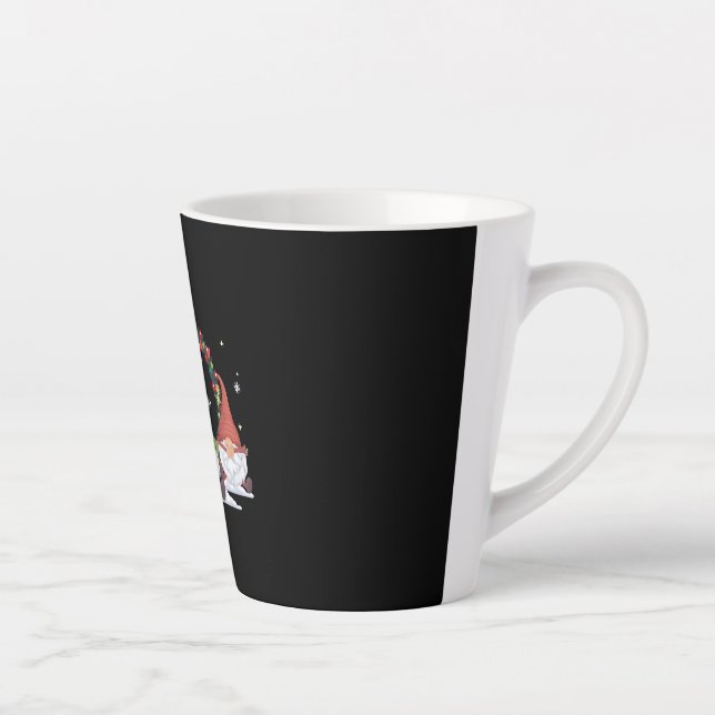 3 Christmas Gnomes Latte Mug (Right)