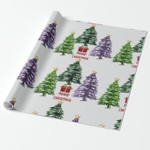 3 Christmas Trees Wrapping Paper