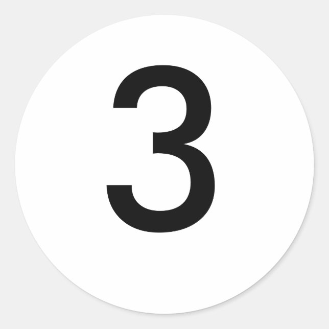 3 CLASSIC ROUND STICKER (Front)