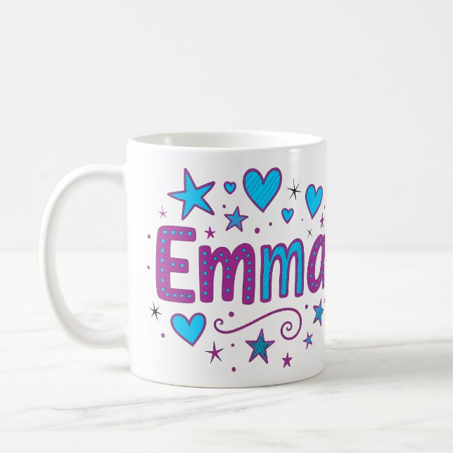 3 Color Emma 1 Coffee Mug (Left)