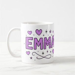 3 Color Emma 2 . Doodle Coffee Mug