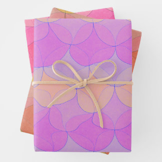 3 Color Varieties // Wavy Geometric Wrapping Paper