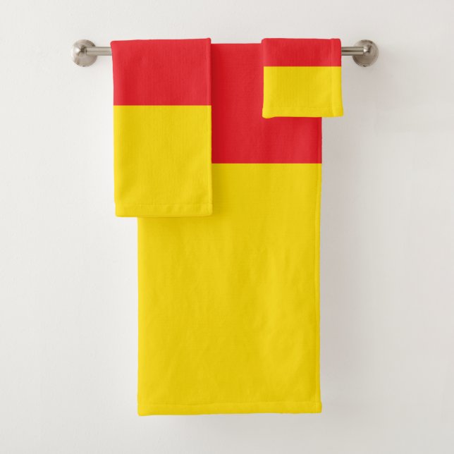 3 Colour Combination, Flag Bath Towel Set (Insitu)