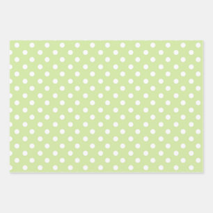 3 Colours Dotty - Baby Showers, Bridal Showers Wrapping Paper Sheet