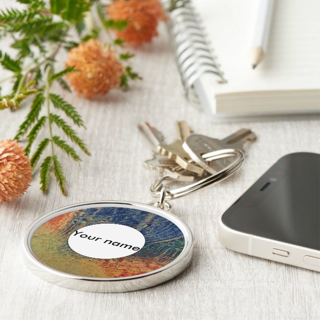 3 colours paint key ring (Side)